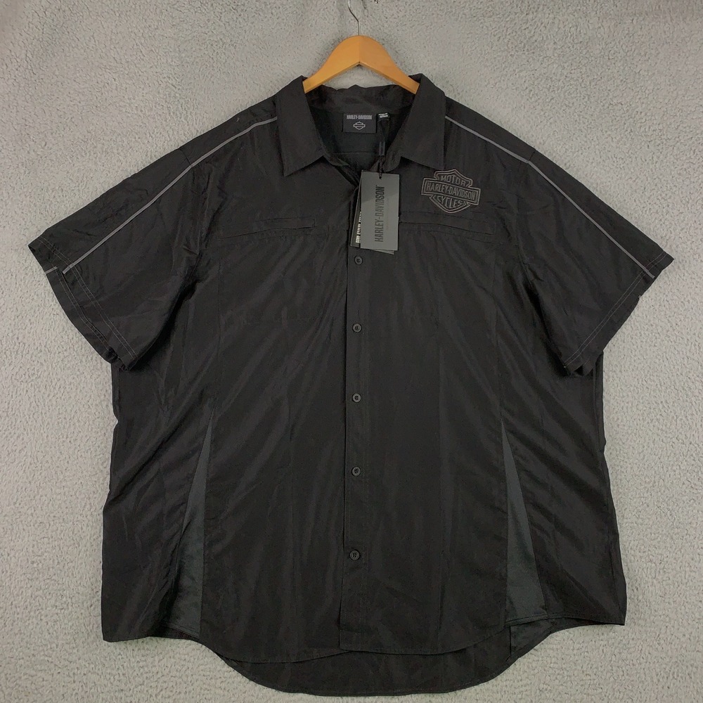 NWT Harley-Davidson Bar & Shield Shirt Men's 4XL Black Short Sleeve Performance
